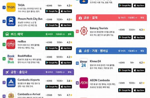 캄보디아 여행, 어플, 앱, 유용한 어플, 유용한 앱, 필요 앱,